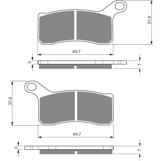 Brzdové destičky GoldFren K5 KTM QUAD přední                                                                                                                                                                                                              