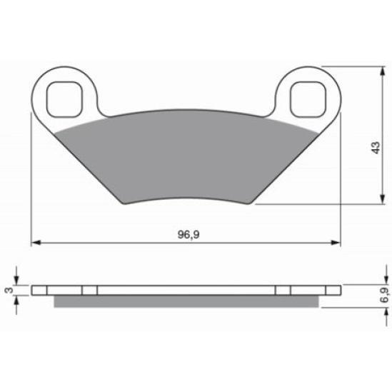 Brzdové destičky GoldFren K5 Polaris 09-17                                                                                                                                                                                                                