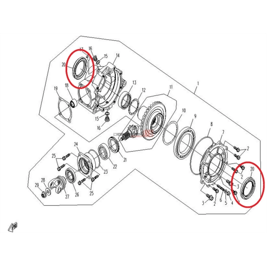 Gufero zadní rozvodovky - CFMOTO                                                                                                                                                                                                                          