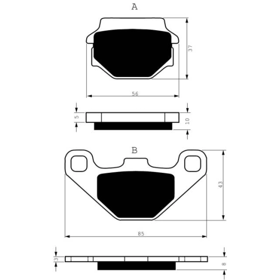 Brzdové destičky TGB , Access ,Yamaha,SMC SPORT 850                                                                                                                                                                                                       