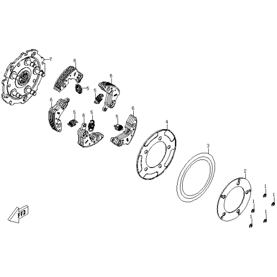 Obložení spojky Gladiator 510, 530, X5                                                                                                                                                                                                                    