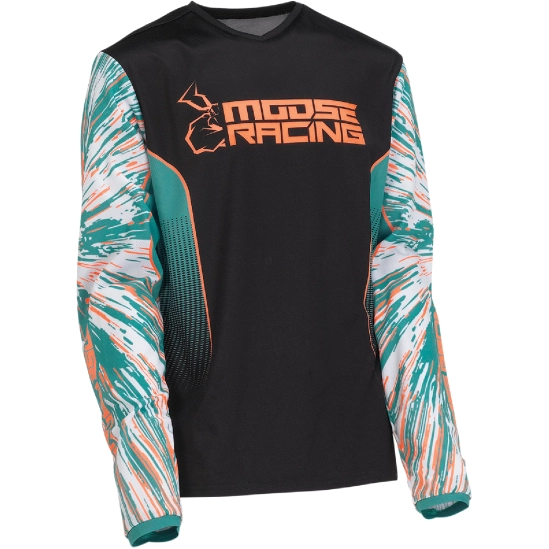 Dres dětský MOOSE Agroid Jersey černá/tyrkys/bílá                                                                                                                                                                                                         