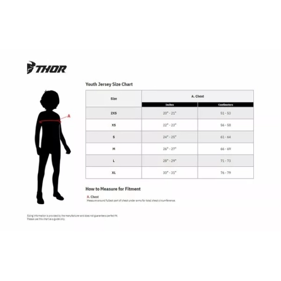 Dres dětský THOR LAUNCH FORGE Jersey vel. S/M červený