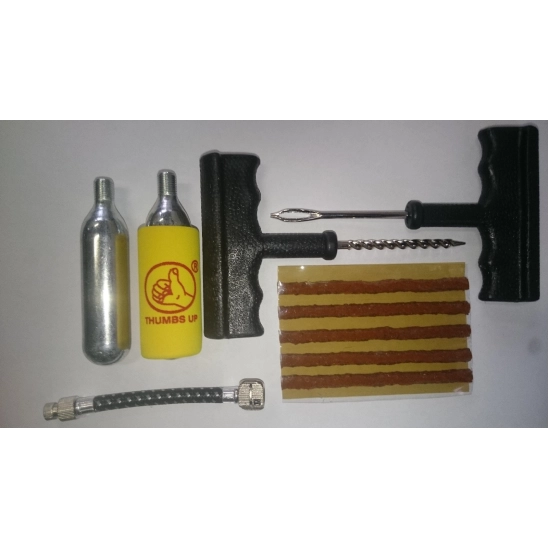 Sada na opravu bezdušových pneu s dofukovacími bombičkami                                                                                                                                                                                                 