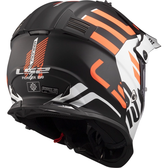 Helma LS2 MX436 PIONEER EVO ADVENTURER BLACK WHITE 