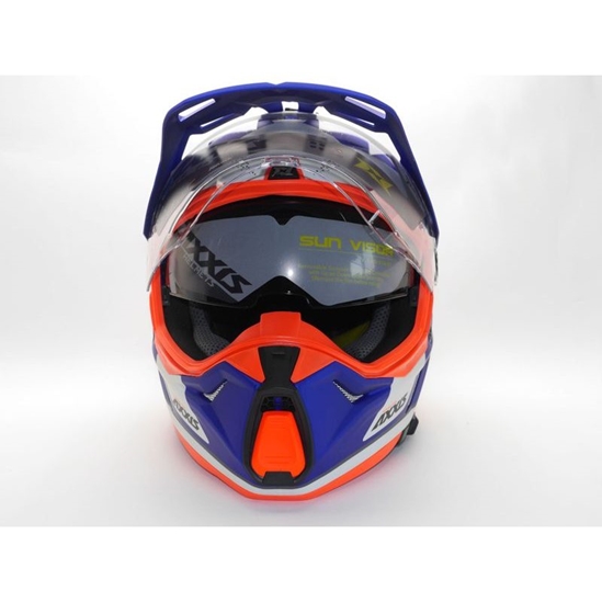 Helma Enduro AXXIS WOLF DS roadrunner C7 matná modrá