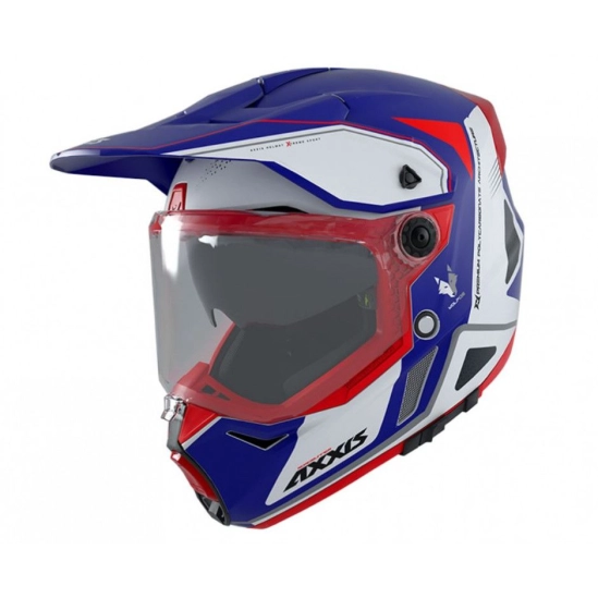 Helma Enduro AXXIS WOLF DS  roadrunner C7 matná modrá