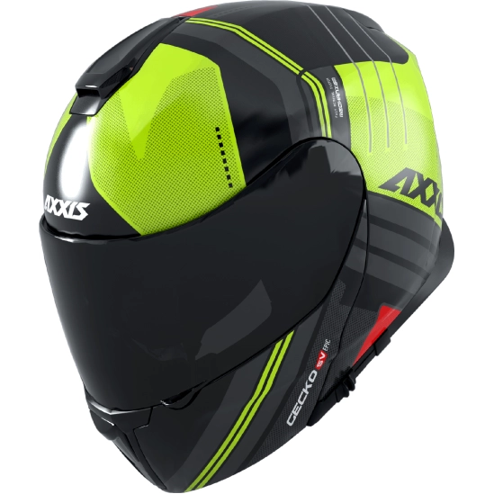 Výklopná helma AXXIS GECKO SV ABS epic b3 lesklá fluor žlutá