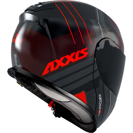 Výklopná helma AXXIS GECKO SV ABS epic b5 matná fluor červená