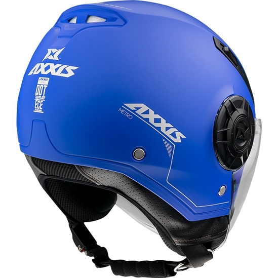 Otevřená helma AXXIS METRO ABS Solid modrá matná