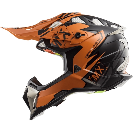 Helma LS2 MX470 SUBVERTER EMPEROR BLACK ORANGE