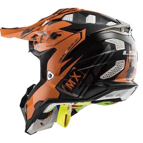 Helma LS2 MX470 SUBVERTER EMPEROR BLACK ORANGE