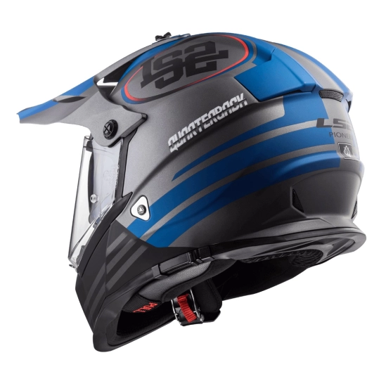 Helma LS2 MX436 PIONEER QUARTERBACK Matt Titanium Blue