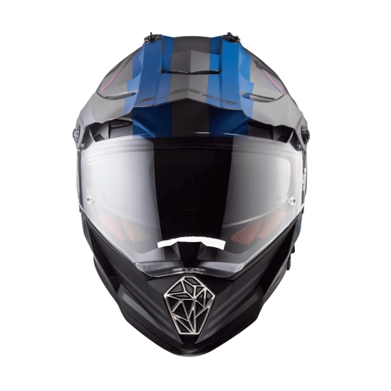 Helma LS2 MX436 PIONEER QUARTERBACK Matt Titanium Blue