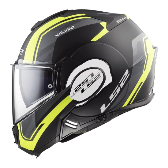 Helma LS2 FF399 VALIANT LINE MATT BLACK H-V YELLOW