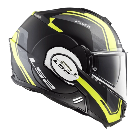 Helma LS2 FF399 VALIANT LINE MATT BLACK H-V YELLOW