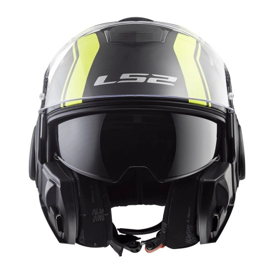 Helma LS2 FF399 VALIANT LINE MATT BLACK H-V YELLOW