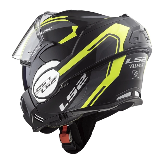Helma LS2 FF399 VALIANT LINE MATT BLACK H-V YELLOW