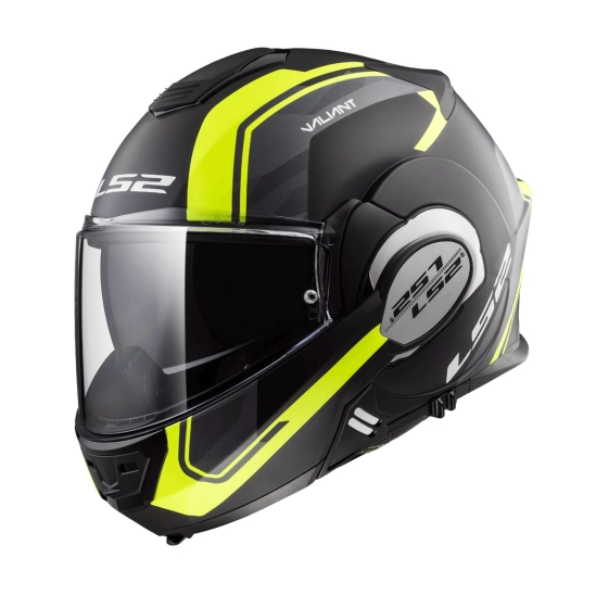 Helma LS2 FF399 VALIANT LINE MATT BLACK H-V YELLOW