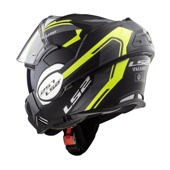 Helma LS2 FF399 VALIANT LINE MATT BLACK H-V YELLOW