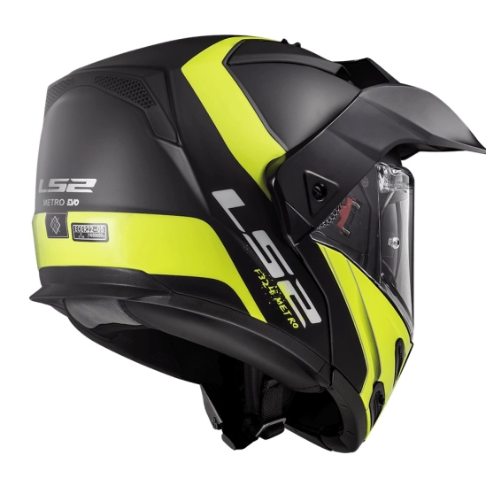 Helma LS2 FF324 METRO EVO RAPID Matt Black Gloss Yellow, FOG FIGHTER (PINLOCK)