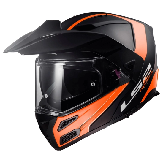 Helma LS2 FF324 METRO EVO RAPID Matt Black Gloss Orange, FOG FIGHTER (PINLOCK)