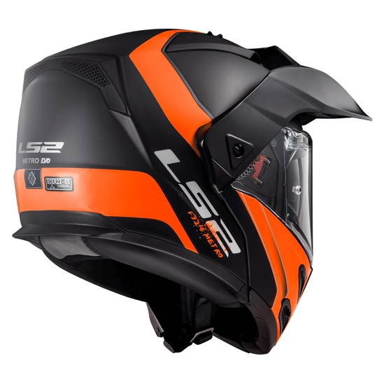 Helma LS2 FF324 METRO EVO RAPID Matt Black Gloss Orange, FOG FIGHTER (PINLOCK)