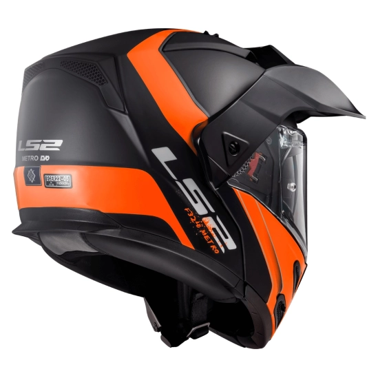 Helma LS2 FF324 METRO EVO RAPID Matt Black Gloss Orange, FOG FIGHTER (PINLOCK)