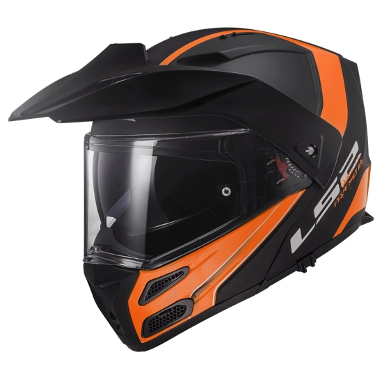 Helma LS2 FF324 METRO EVO RAPID Matt Black Gloss Orange, FOG FIGHTER (PINLOCK)