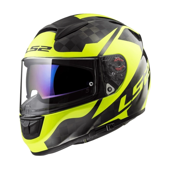 Helma LS2 FF397 VECTOR C SHINE Carbon, H-V Yellow