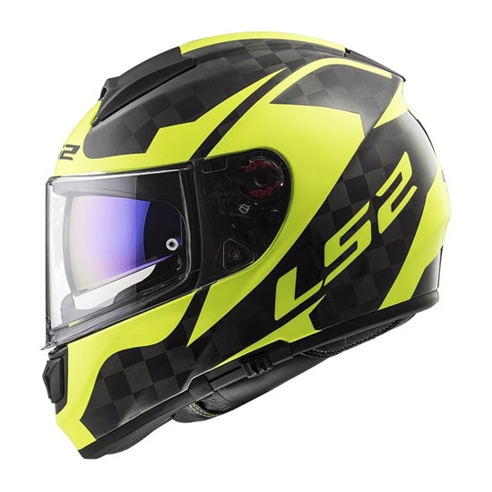 Helma LS2 FF397 VECTOR C SHINE Carbon, H-V Yellow