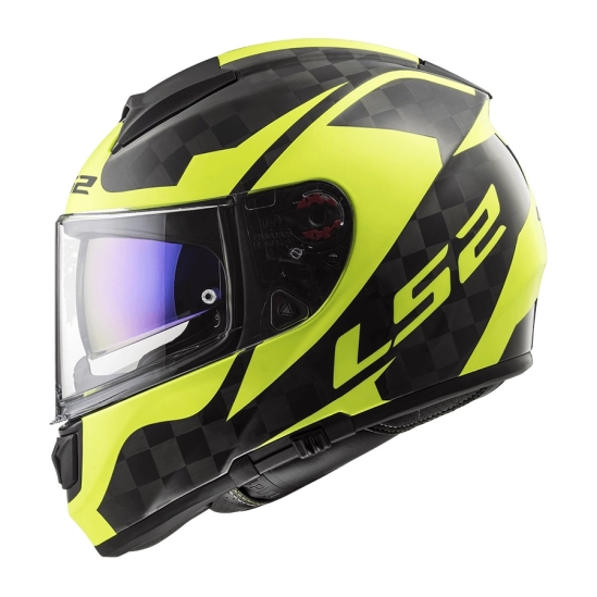 Helma LS2 FF397 VECTOR C SHINE Carbon, H-V Yellow