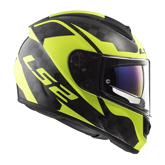 Helma LS2 FF397 VECTOR C SHINE Carbon, H-V Yellow