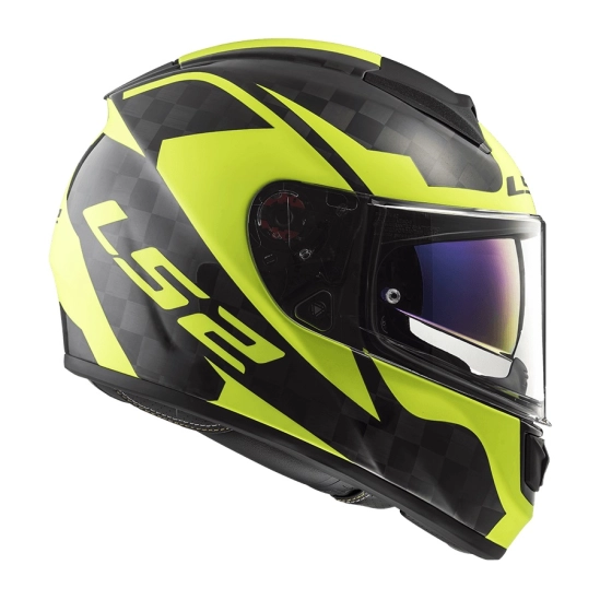 Helma LS2 FF397 VECTOR C SHINE Carbon, H-V Yellow