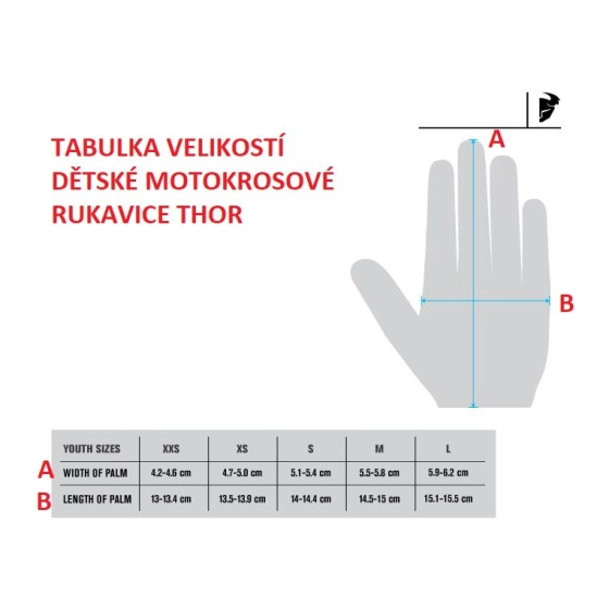 Dětské motokrosové rukavice YOUTH SPECTRUM S8Y OFFROAD GLOVES BLACK vel. M