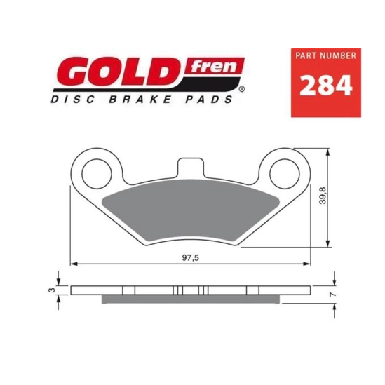 Brzdové destičky GOLDFREN K5                                                                                                                                                                                                                              