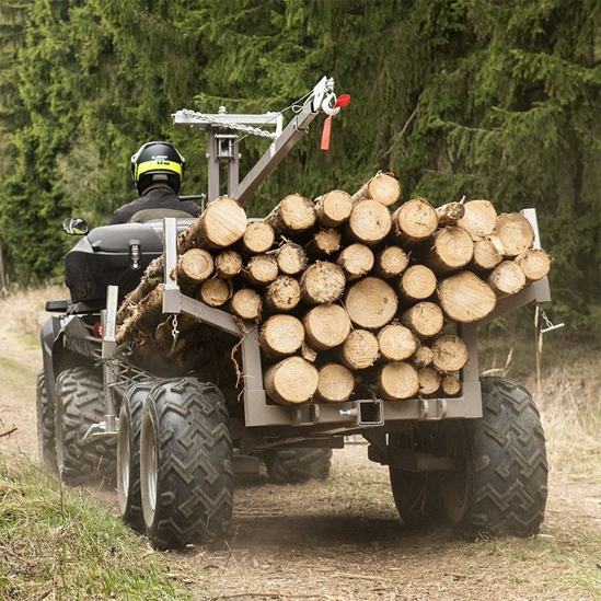 Vozík za čtyřkolku, černý, SHARK WOOD 1500                                                                                                                                                                                                                