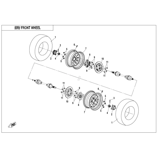 Matice na poloosu - CFMOTO                                                                                                                                                                                                                                