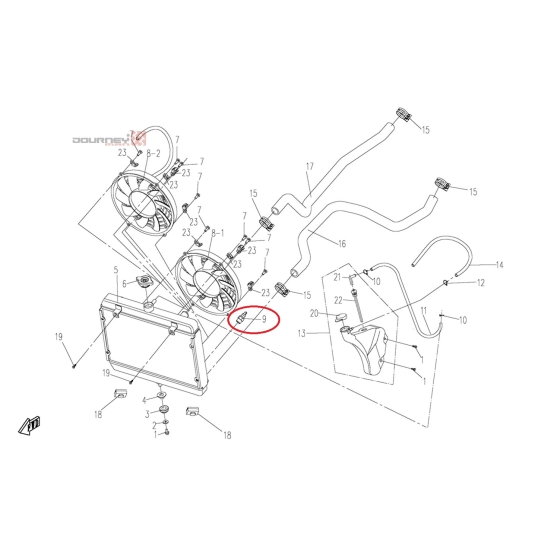 Spínač ventilátoru CFMOTO                                                                                                                                                                                                                                 