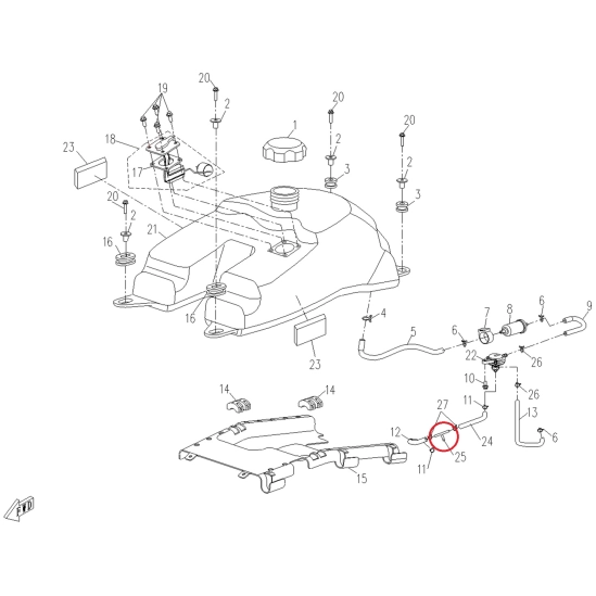 T spojka palivových hadiček                                                                                                                                                                                                                               