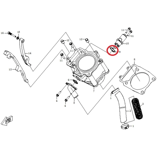 Těsnění napínáku rozvodů CFMOTO                                                                                                                                                                                                                           