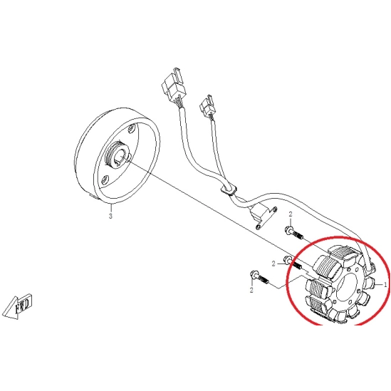 Stator CFMOTO 500, 600 - cívky zapalování                                                                                                                                                                                                                 
