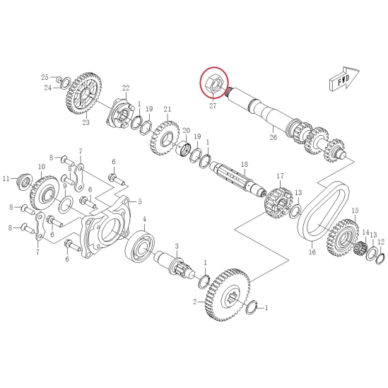 Matice  CFMOTO-spojka, buben                                                                                                                                                                                                                              