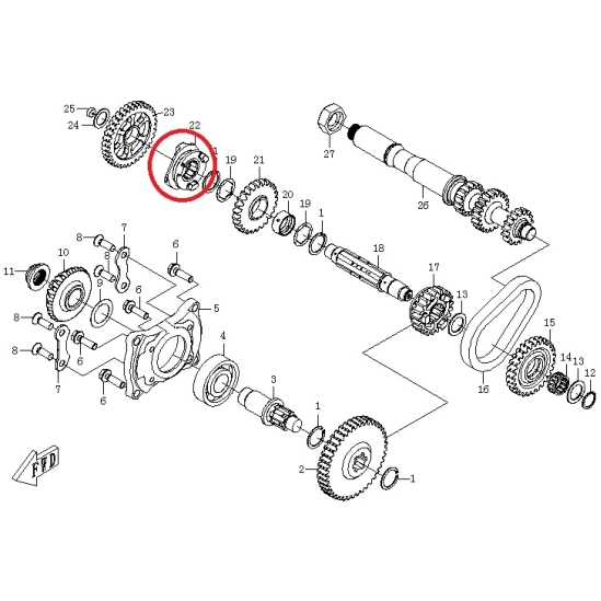 Převodové kolo CFMOTO                                                                                                                                                                                                                                     