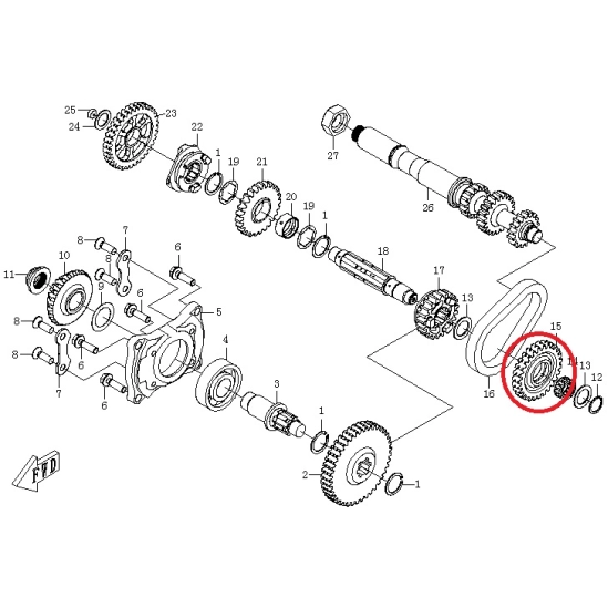 Převody ozubení zpátečka JOURNEYMAN                                                                                                                                                                                                                       