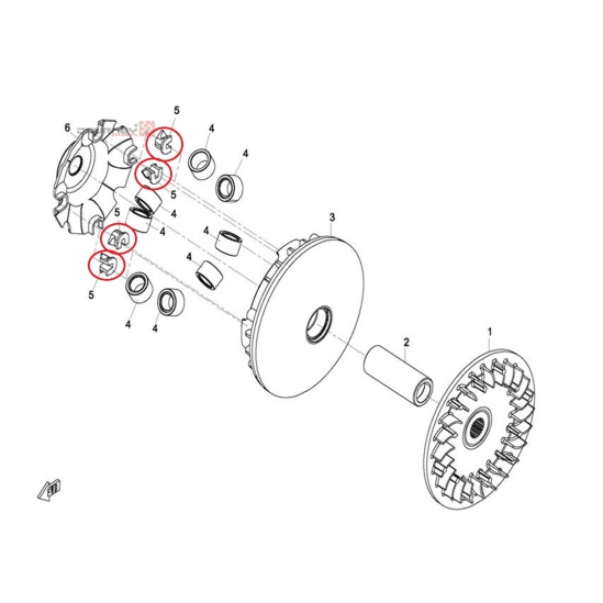 Podkova variatoru CFMOTO Gladiátor - ČERNÉ                                                                                                                                                                                                                