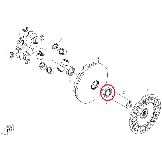 Gufero variatoru CFMOTO                                                                                                                                                                                                                                   