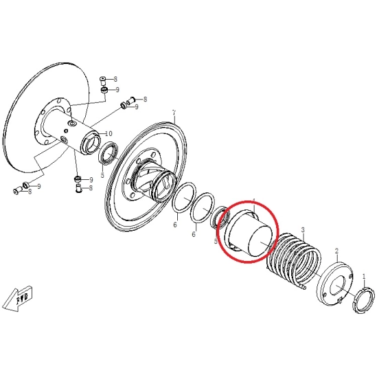 Pouzdro pružiny - CFMOTO                                                                                                                                                                                                                                  