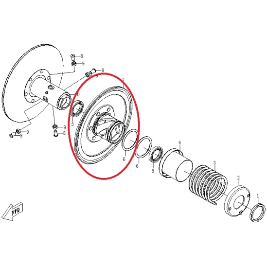 Talíř variatoru zadní 1 CFMOTO                                                                                                                                                                                                                            