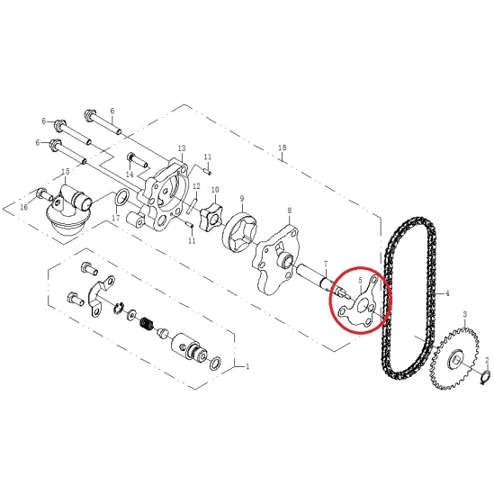 Těsnění olejové pumpy- CFMOTO                                                                                                                                                                                                                             